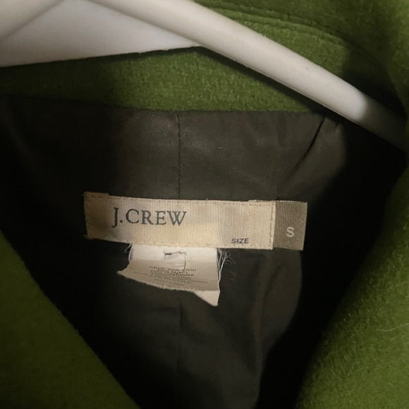 J.Crew Green Wool Cashmere Blend Double Breasted Pea Coat Jacket Womens Small - Picture 5 of 7